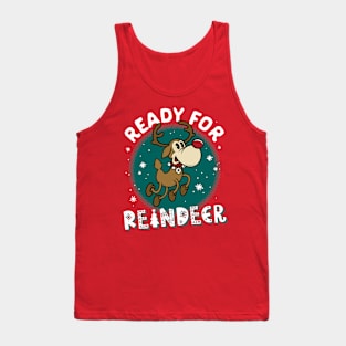 Ready for Reindeer - Santa's Rudolph - Cartoon Xmas Tank Top